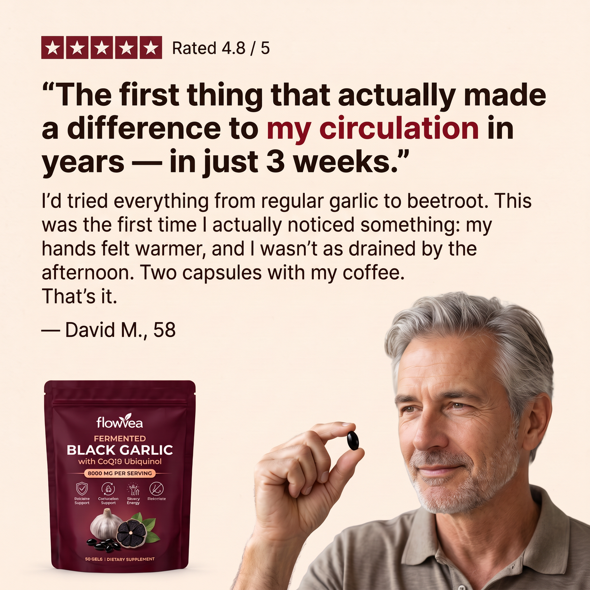 Flowvea Fermented Black Garlic