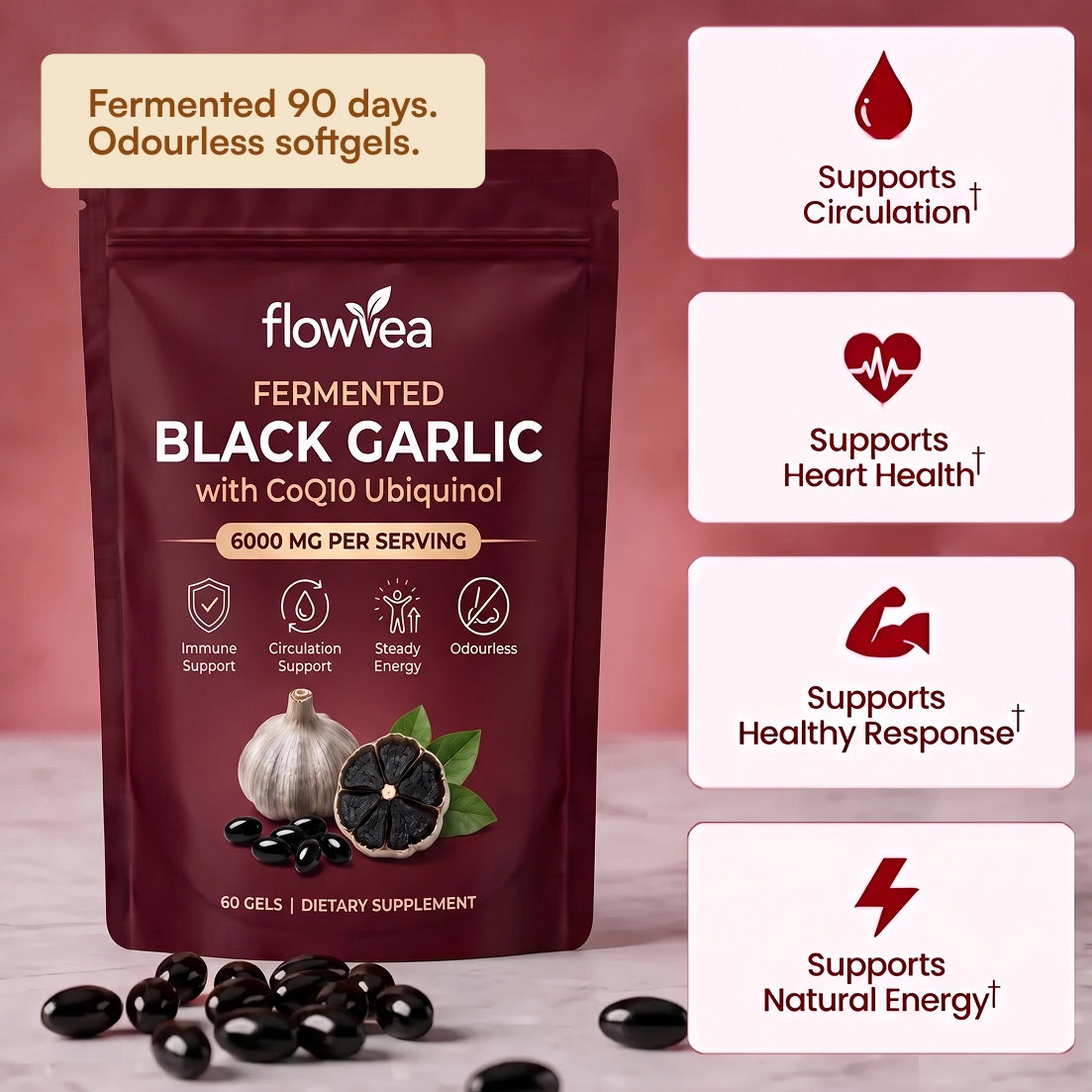 Flowvea Fermented Black Garlic